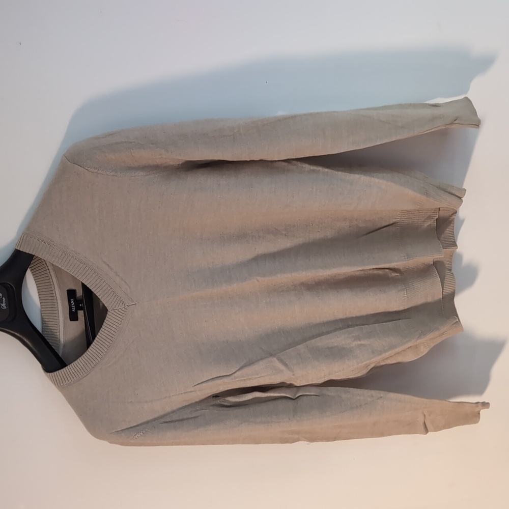Alfani Light Beige Extra Fine Merino Wool Blend Sweater